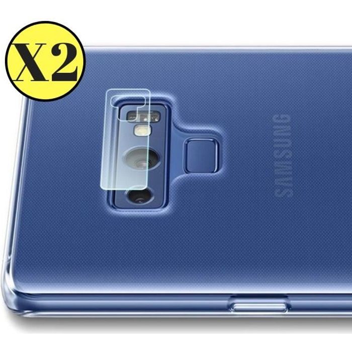 Lot de 2 Verres Trempé Protection Caméra pour Samsung Galaxy NOTE 9 - Film Protecteur Lentille Appareil Photo Arriere