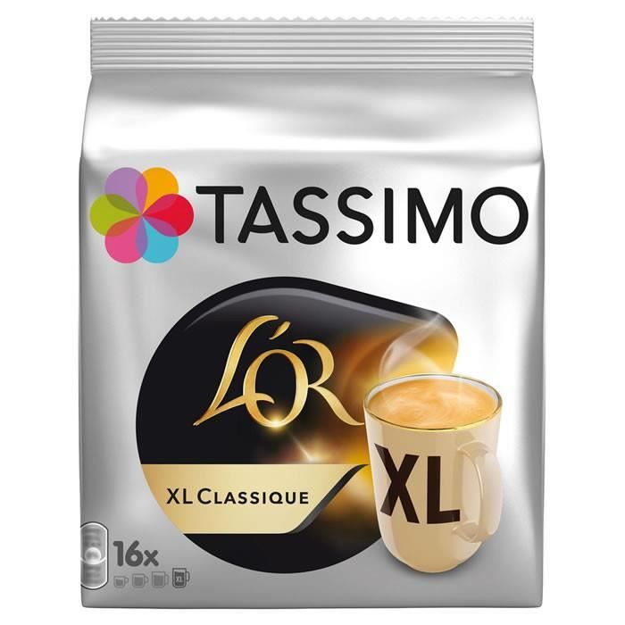LOT DE 8 - TASSIMO : L'Or - 16 Dosettes de café XL classique