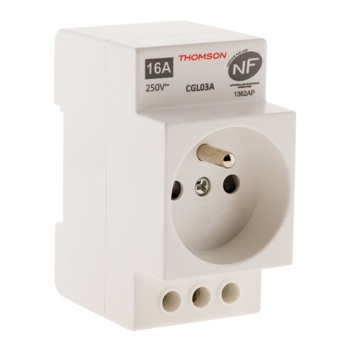 THOMSON Prise modulaire simple - 2P+T - 16A NF
