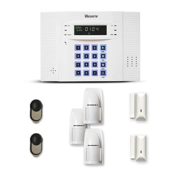 Alarme maison sans fil DNB 2 à 3 pièces mouvement + intrusion - Compatible Box internet