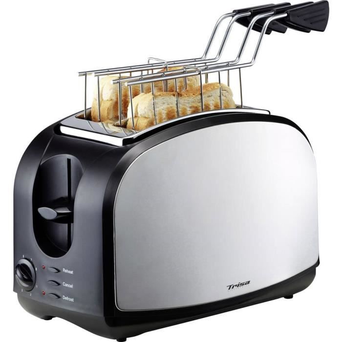 Grille-pain Trisa Crispy Snack 7361.4212 acier inoxydable, noir 1 pc(s)