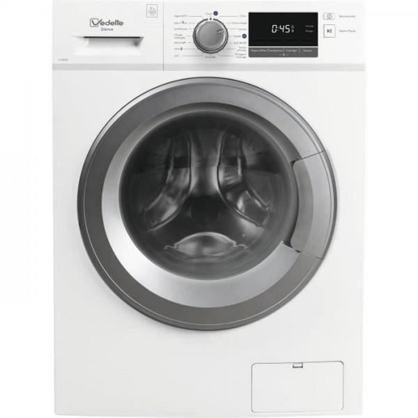 Lave-linge hublot VEDETTE LLV95W - 9 kg - Induction - 1400 trs/min - Blanc 88,000000