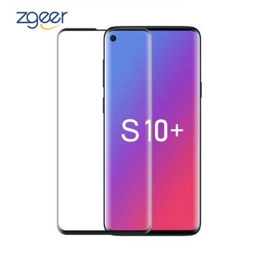 Samsung Galaxy S10 plus Verre trempé, Protecteur d'écran en verre trempé 3D Déverrouillage d'empreintes digitales