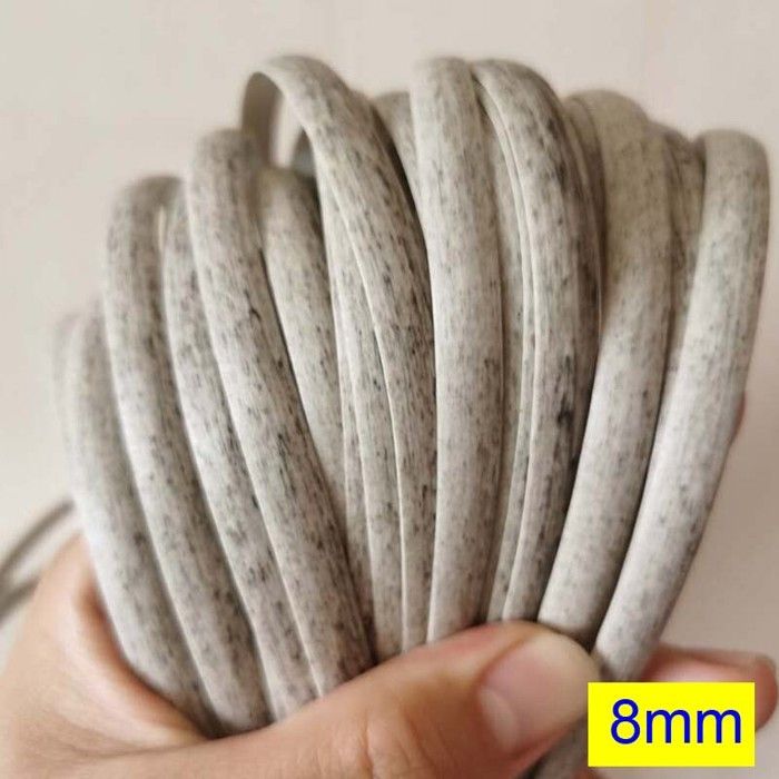 Rotin Synthétique Plat Jaune 500g - Largeur 8mm, épaisseur 1,2mm, Environ 70m, PE Résistant UV - 7
