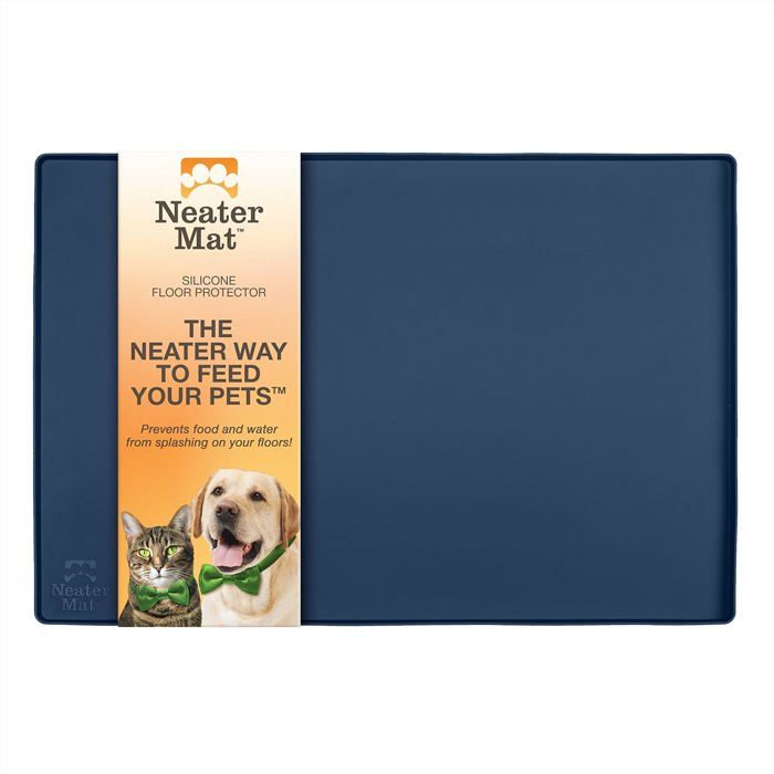 Tapis De Gamelle Pour Chat Pretty PAW - 60x40cm - Imperméable Et Antidérapant - Beige - Pour Fontaine à Eau, Bol Nourriture