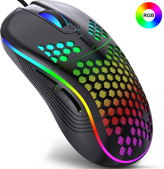 Souris Gamer – Non spécifié – Ultralégère – RGB – 6 Boutons programmables – Filaire
