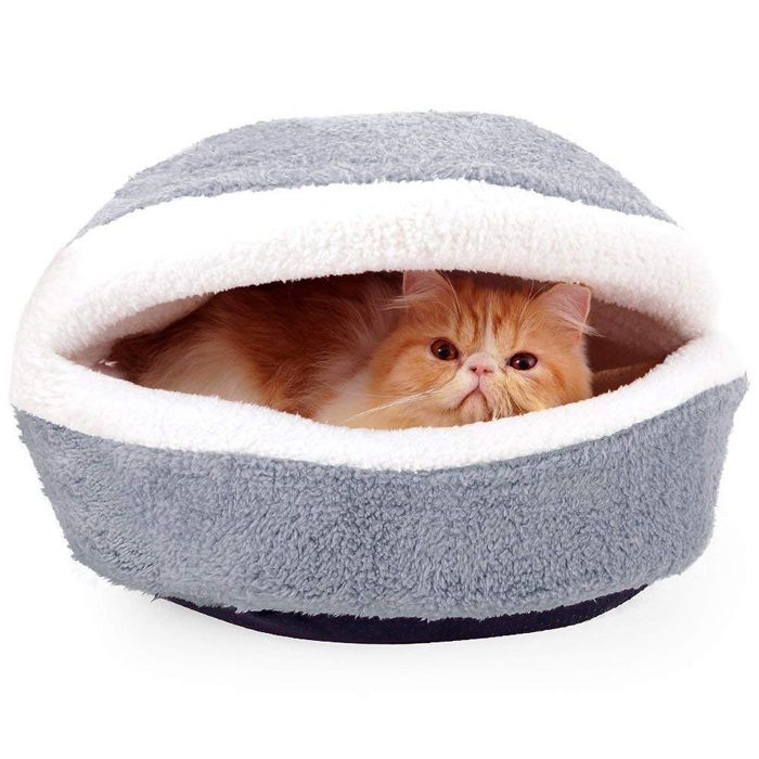 Comparer les prix de Niche amovible en forme de hamburger pour chat, lit de couchage, nid pour animaux de compagnie, fournitures pour maison