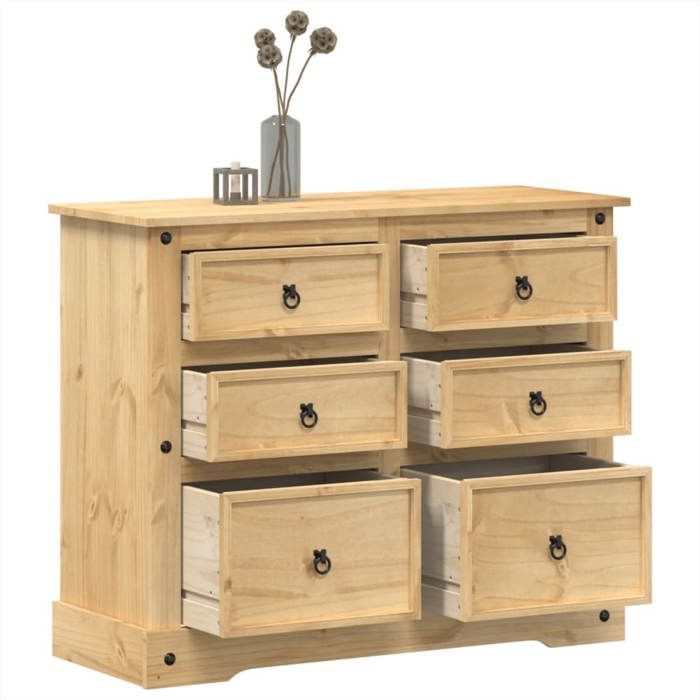 Banc de rangement Intérieur/ Commode Corona 110x43x91 cm - bois massif de pin NEWNEUF6527814 Banc de rangement Intérieur/ Commode Corona 110x43x91 cm - bois massif de pin NEWNEUF6527814