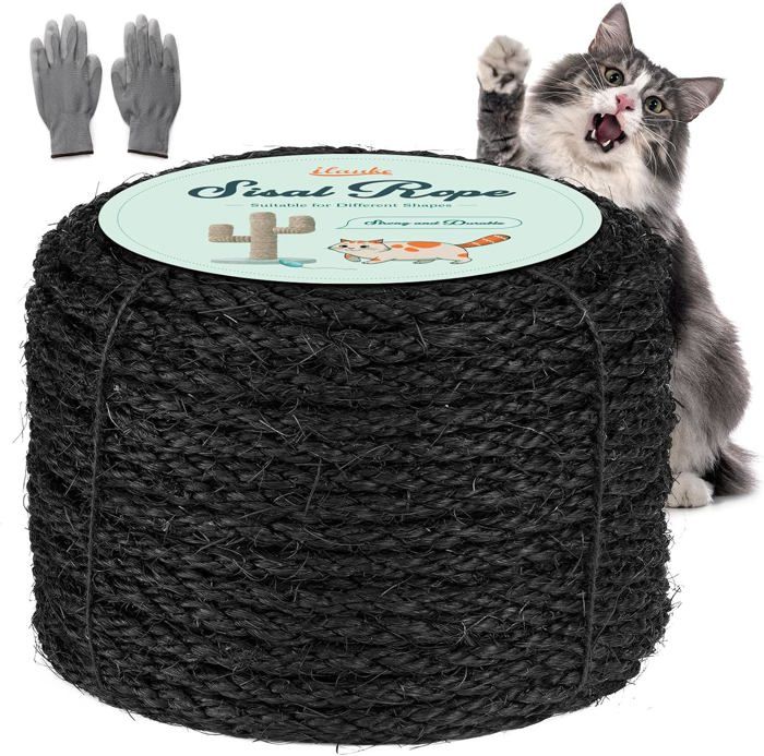 Comparer les prix de Corde En Sisal Pour Arbre À Chat8Mm X 60M Corde De Sisal Naturelle Noire Et 1 Paire De Gants De ProtectionCorde Arbre À Chat P
