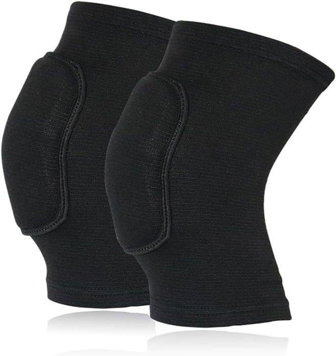Lot De 2 Genouillères élastiques Respirantes – Pour Danse, Volley, Course, Basket – Avec Bandes De Compression Croisées, Uni-enfant Et Adulte