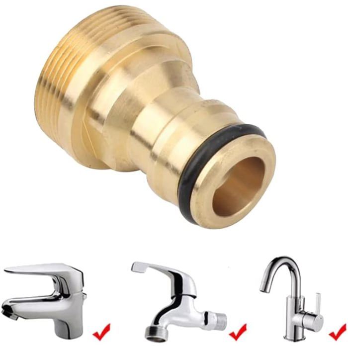 Raccord Rapide 250 Pour Tuyau De Robinet 3/4" Avec Adaptateur Réducteur - Vert, Par Onestopdiy