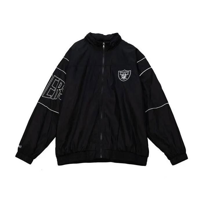 Veste de survêtement Mitchell & Ness NFL Los Angeles Raiders Sideline Jacket 1992 - black Veste de survêtement Mitchell & Ness NFL Los Angeles Raiders Sideline Jacket 1992 - black