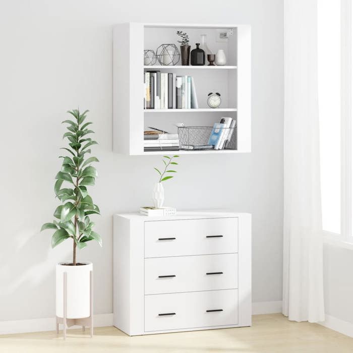 BEL-ACHAT* Buffe haut - Capacité généreuse - Cabinet Vaisselier Blanc Bois dingénierie Prom84988670