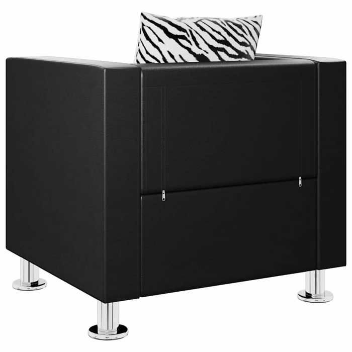 Fauteuil Noir Similicuir_2 ans garantie_44535