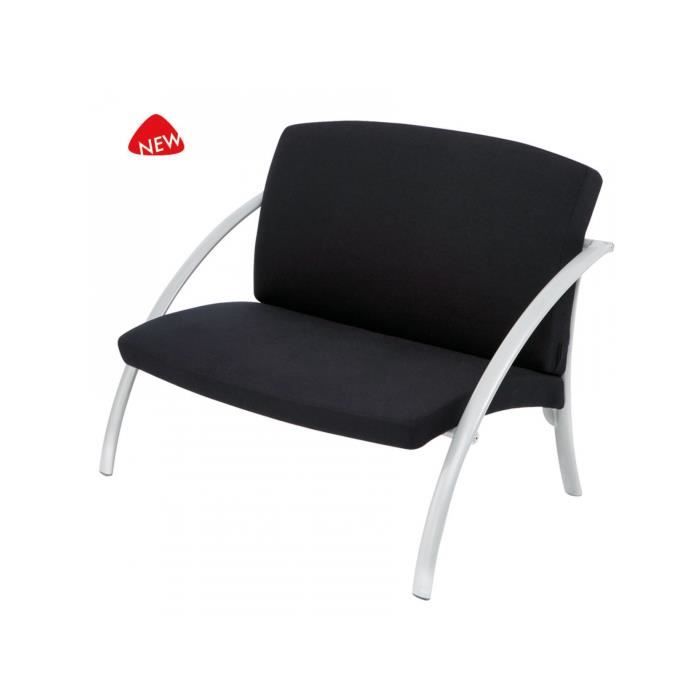 chaise d'accueil chnova2 - alba - gris - métal - confortable et élégante