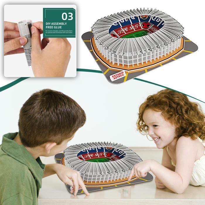 Jigsaw Jouet CasseTête 3D Puzzle Football Club Lieux Diy Modèle Puzzle