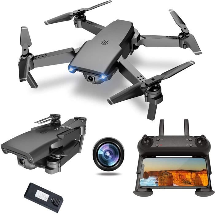 Drone Pliable avec Double Caméra 4K HD pour Adultes