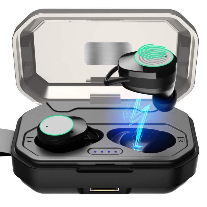 Arbily écouteurs Bluetooth 5 0 Oreillettes Bluetooth Sans Fil 3500mah Boîte De Charge Cvc 8 0 Réduction De Bruit Casque Stéréo Casque écouteurs Avis Et Prix Pas Cher Cdiscount