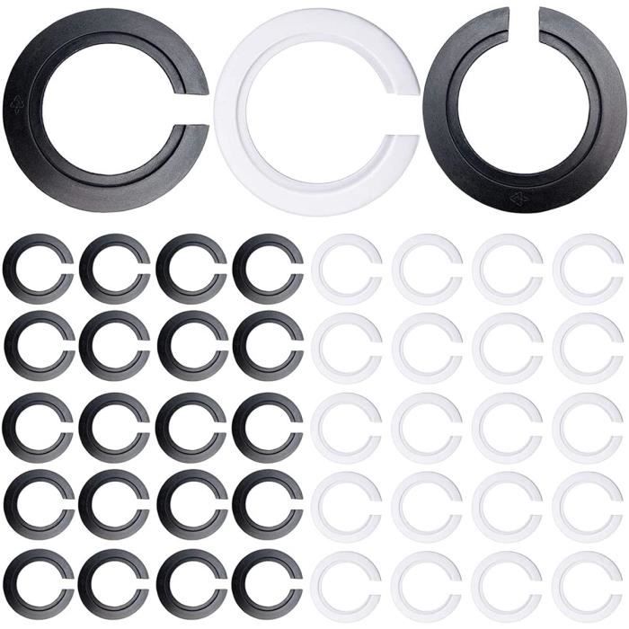 Lot De 5 Anneaux De Fixation Blancs Pour Douille G9 - Adaptateur Abat-Jour, Diamètre 20 Mm - 10