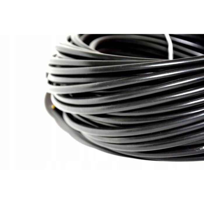 Hilark 55m Câble H05VV-F 3g2,5 mm² - Noir Câble pour rallonges  électriques[406] - Cdiscount Bricolage