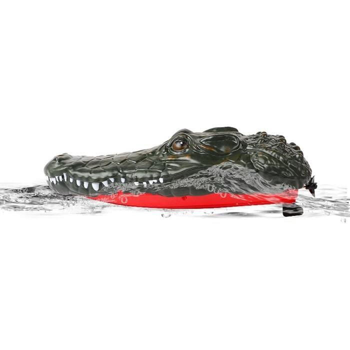 Bateau RC Crocodile Realiste - Télécommande 2.4Ghz - Nage Dans L'Eau Pour Canulars