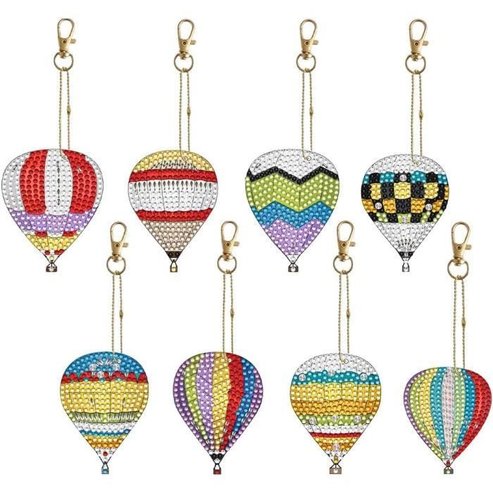 Kit Porte-clés Diamant Peinture Strass DIY - Mosaïque à Paillettes, Double Face, Cadeau Créatif | Pour Adultes, Enfants, Loisirs