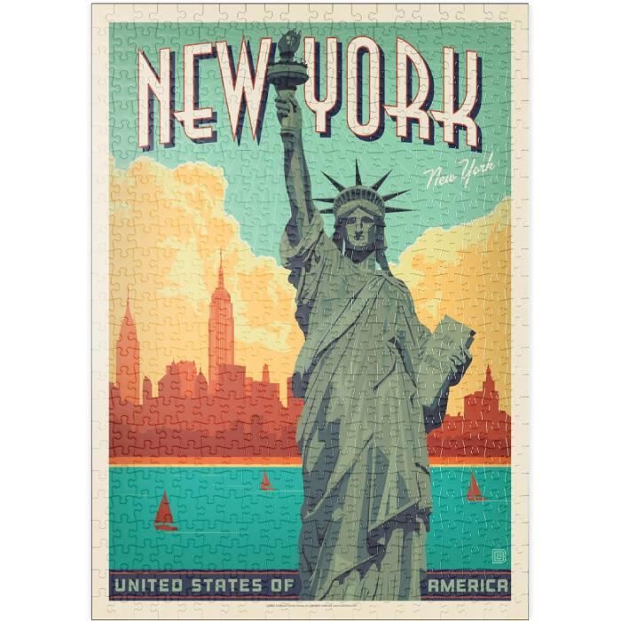 MyPuzzle Finland : Helsinki, Affiche Vintage - Premium 1000 Pièces Puzzle - Collection spéciale MyPuzzle de Anderson Design Group