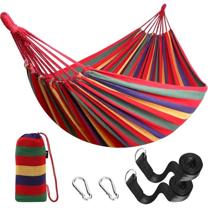 Hamac Portable Sac Hamac Nasharia 2 Places - 300 Kg - Nylon Parachute - Ultra Léger - Inclut Sangles Et Mousquetons Hamac Avec Sangles