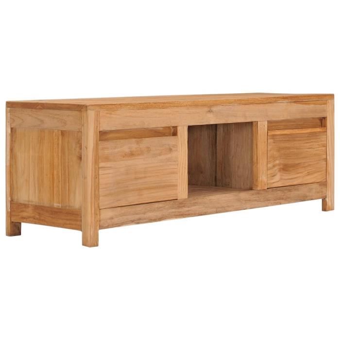 Meuble TV 100x30x35 cm Bois de teck massif