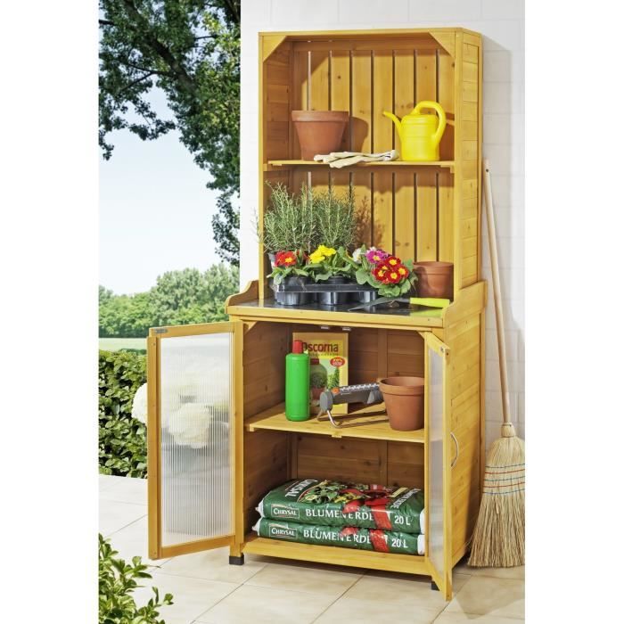 Armoire De Jardin Avec Etagere Achat Vente Etabli Meuble