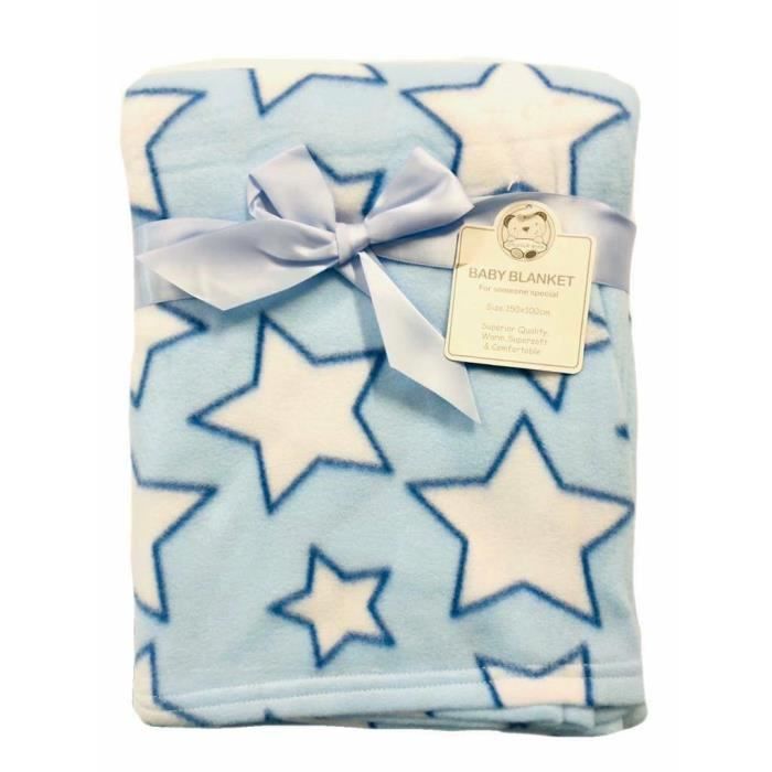 Couverture Bebe Nouveau Ne Ultra Doux Grande Qualite 150x100cm Design En Bleu Etoile 6 Cdiscount Puericulture Eveil Bebe
