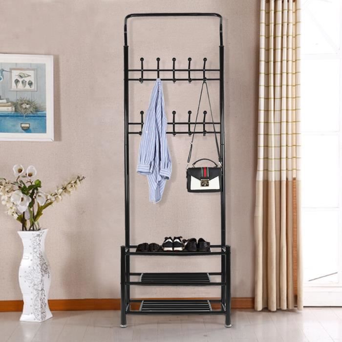 Porte Manteau Metallique Etagere A Chaussure Meuble Pour L Entree