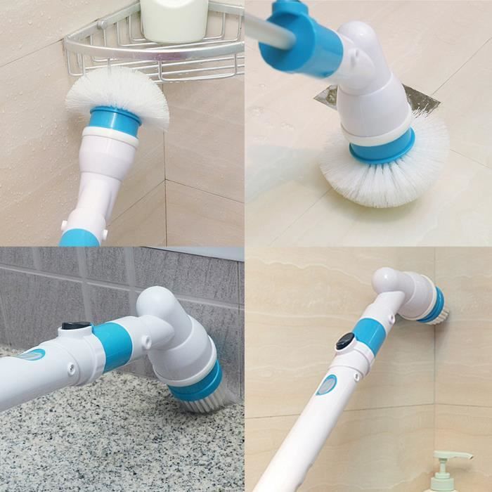 Brosse De Nettoyage Avec 3 Brosses Pour Salle De Bain Toilettes