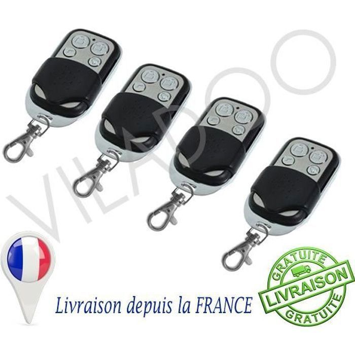 4x Télécommande Universelle 433 MHZ Garage Alarme