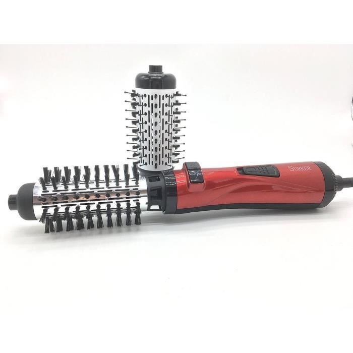  DOUBLE BROSSE SOUFFLANTE ROTATIVE TOURNANTE A BRUSHING 1000 Watts 2 t&ecirc;tes 