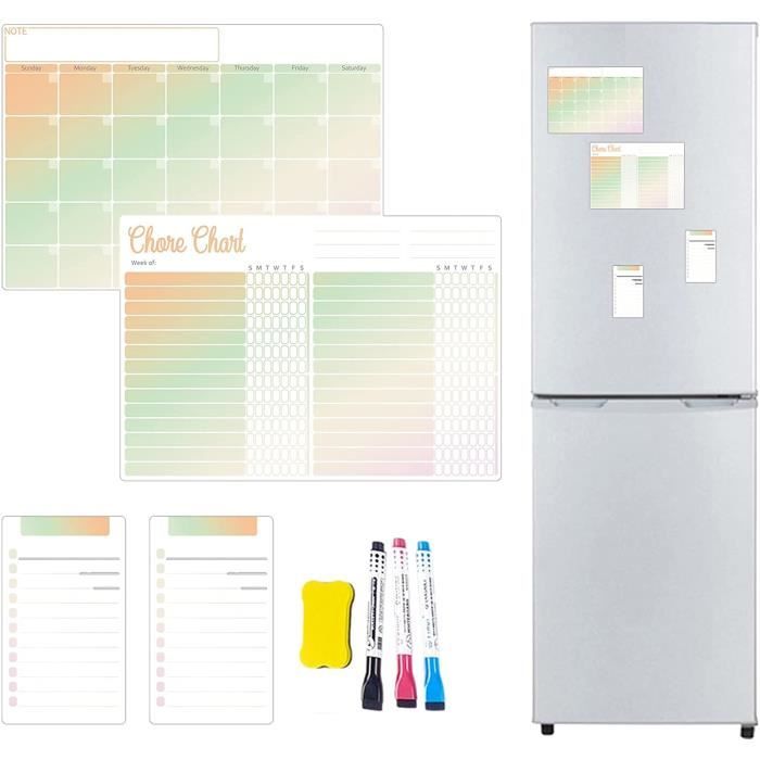 Calendrier Magnétique Hebdo Pour Frigo - Tableau Effaçable Avec Marqueurs Par XoeLLe