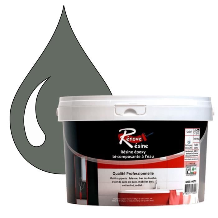 Peinture Résine 0.5L - Multisupport RAL 7005 - Gris souris - Faïence,  Carrelage, Douche, Baignoire - Kit d'application - Achat / Vente peinture -  vernis Resine RAL 7005+ kit offert - Cdiscount