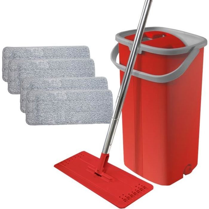 Large Flat Mop, Grand Balai Plat De Nouveau Style, 360° Rotation Balai  Serpillère Absorbant Balai Plat Microfibre À Essorage[u252] - Cdiscount  Maison