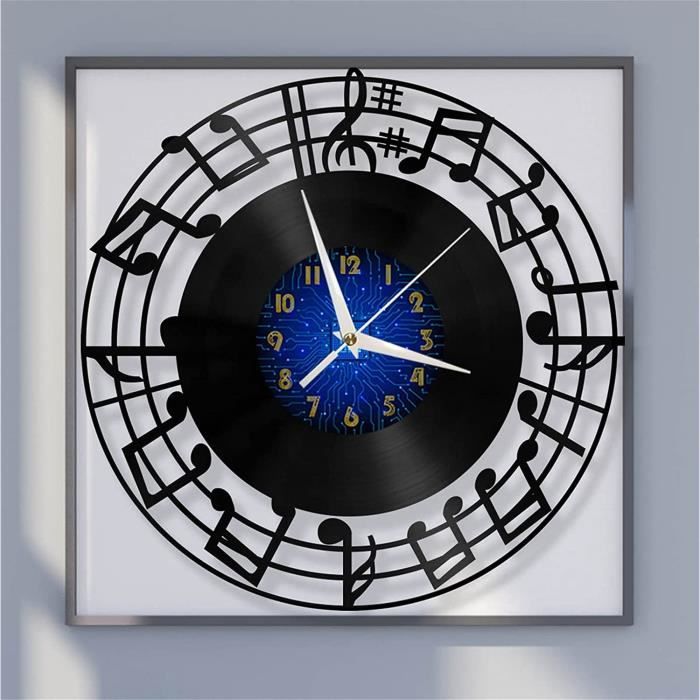 Horloge Murale Design Avec Vrai Disque De Moto - Décoration Atelier Vintage