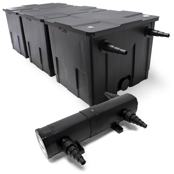 Wiltec Kit complet: CBF-350C Filtre de bassin jusquà 90000 L Biologique CUV-236 lampe uv UVC Clarificateur avec 36 Watt Puissance Wiltec Kit complet: CBF-350C Filtre de bassin jusquà 90000 L Biologique CUV-236 lampe uv UVC Clarificateur avec 36 Watt Puissance