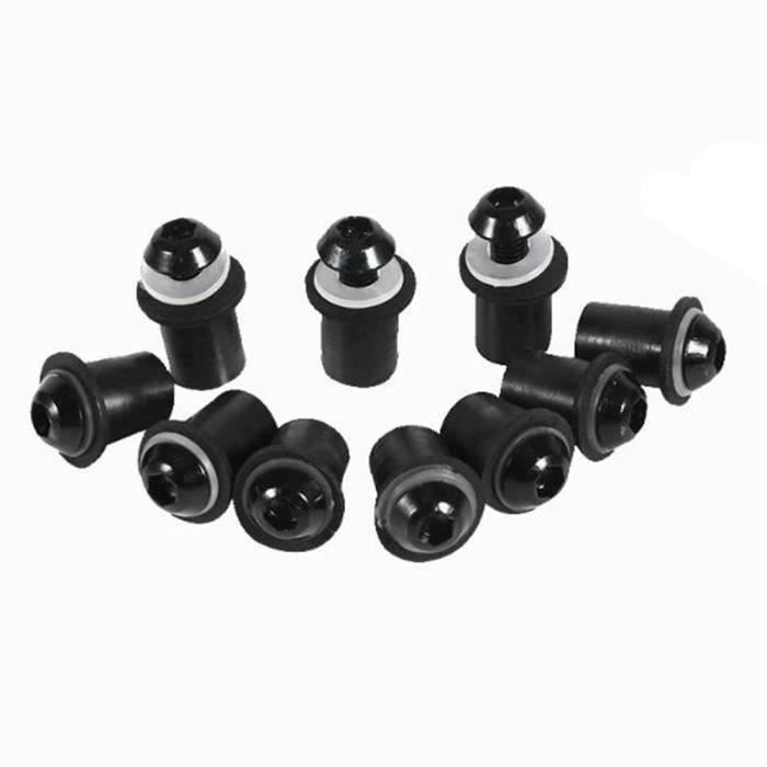 Noir Andifany 16 x 5mm 10pcs Visserie Vis Boulons Plaque Dimmatriculation Fixe Pare-brise Chocs Moto Auto Camion Decoratif 