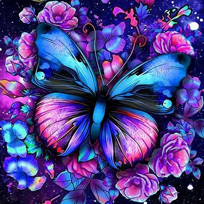 SHEGZHUC 30 x 30 cm Diamond Painting Flowers in Vase Diamond Painting