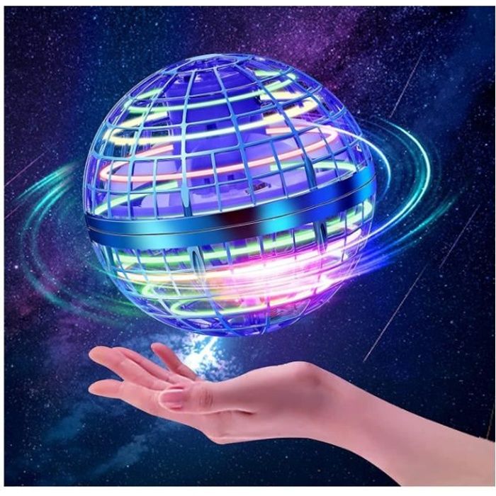 Boule Volante Lumineuse, Jouet Volant Flying Spinner Balle qui Vole  Helicopter Avion Télécommandé Drone Enfant Jeux Extérieur Intérieur Cadeau