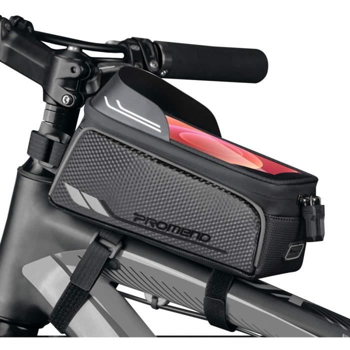 Sacoche Vélo étanche Pour Téléphone – Montage Sur Cadre, 2 Poches Latérales, Capacité 1L – Marque Trizand, écran Tactile Accessible