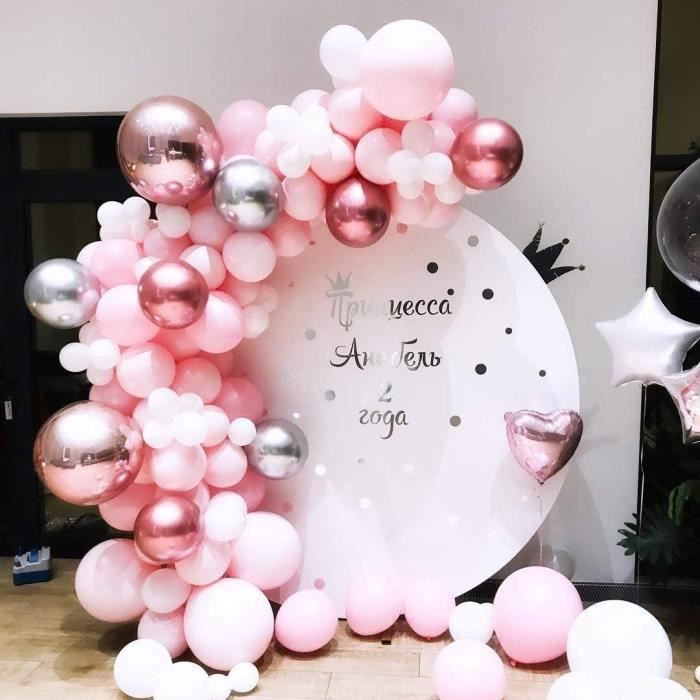 Table Vainechay Ballons Anniversaire Rose Gold Decoration Arche Ballon Anniversaire Rose Kit Ballons Confettis Rose Gold 227 Cdiscount Maison