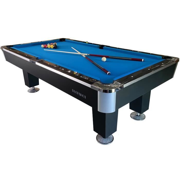 Buckshot Pool Table Lemans 8ft (244x132cm) Table De Billard - Table de Pool  - Noir/Bleu - Ardoise - avec Accessoires - Cdiscount Jeux - Jouets