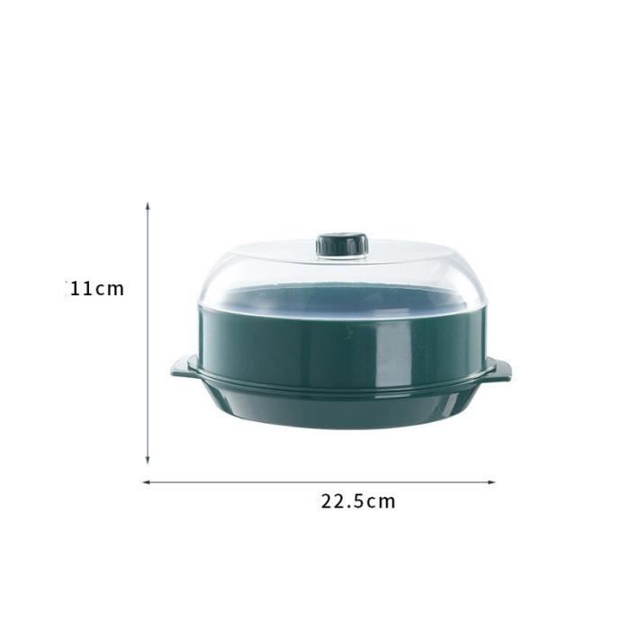 Cuiseur vapeur Double en plastique, four à micro-ondes rond avec couvercle,  ustensiles de cuisine, outils de cuisine