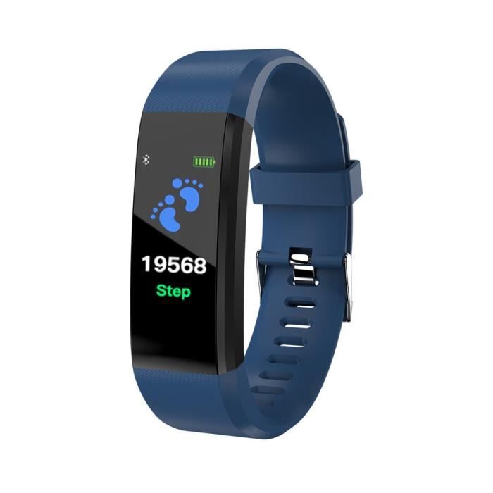 Bracelet Connecté Sans écran - 2 Bracelets Inclus, Suivi Activité, Fréquence Cardiaque, Oxymétrie, Stress, Noir