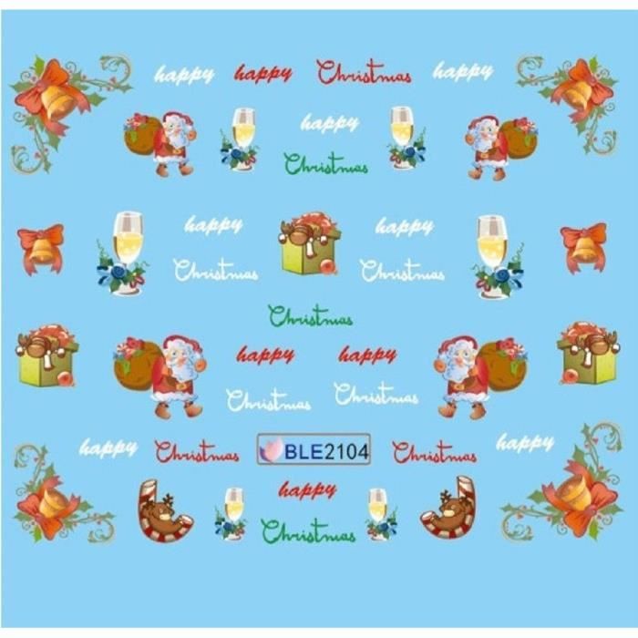 Stickers Autocollants Noël Pour Nail Art Et Scrapbooking - Accessoire Ongles, Neuf