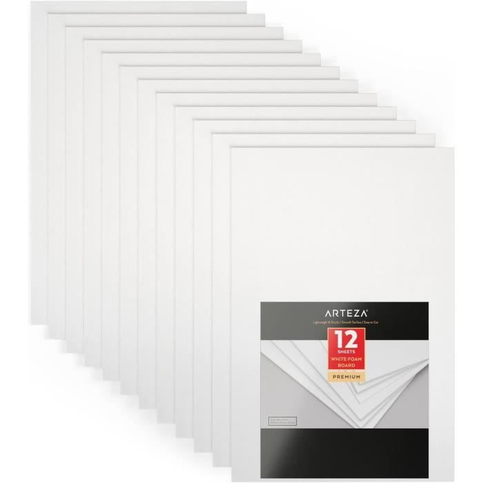 Lot De 10 Cartons-Plume Blanc A3 5mm West Design - Panneau Mousse Rigide